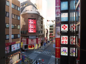 ikebukuro sunshine city streets with lights